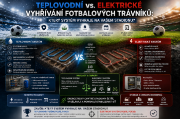 Image: Teplovodní vs. elektrické vyhřívání fotbalových trávníků